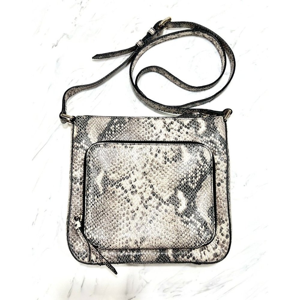 COLE HAAN Crossbody Purse Bag Snakeskin Leather Python Handbag - Picture 6 of 8